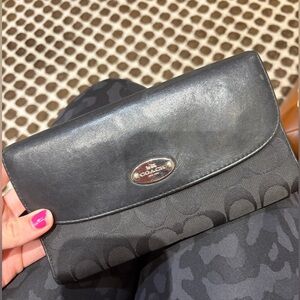 Vintage Coach Black Monogram Wallet